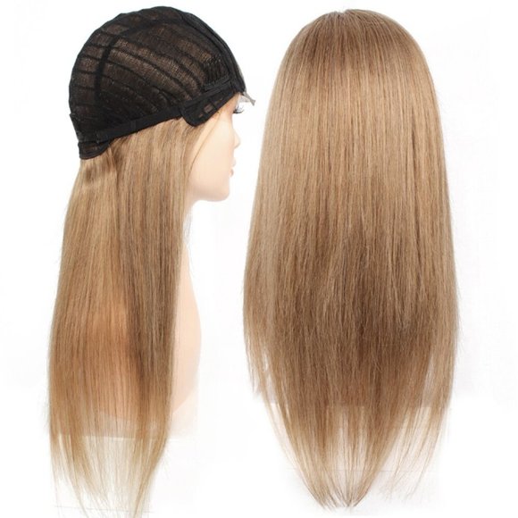 100% Human Hair Lace Front, Ash Brown/Blonde 26" - Picture 2 of 4